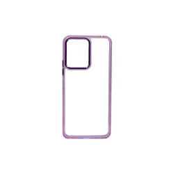 Capa de Silicone Transparente para Xiaomi Redmi 13C/Poco C65 Rosa Capa de Silicone Transparente para Xiaomi Redmi 13C/Poco C65 Rosa
